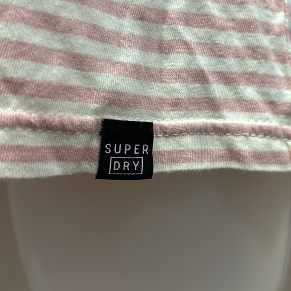 Superdry Light Pink Striped Long Sleeve Tee - Picture 4 of 5